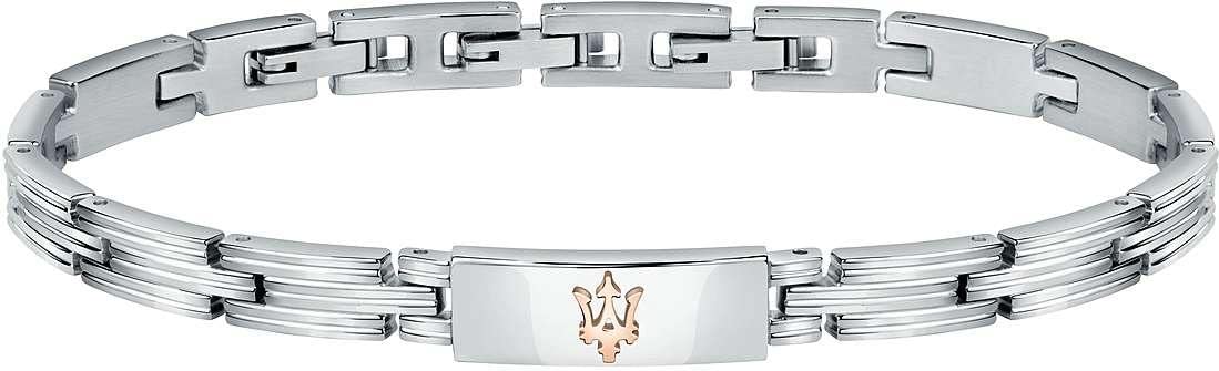 Maserati Jewels Bracciale Uomo, in Acciaio, PVD Oro rosa - JM121ATK12