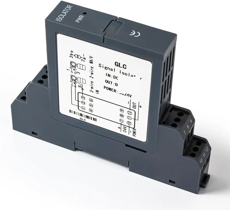 DC Current Signal Isolator 0-10mA to 4-20mA 0-10V 0-5V 1-5V DC24V 2 in 2 Out(Output 4-20mA)