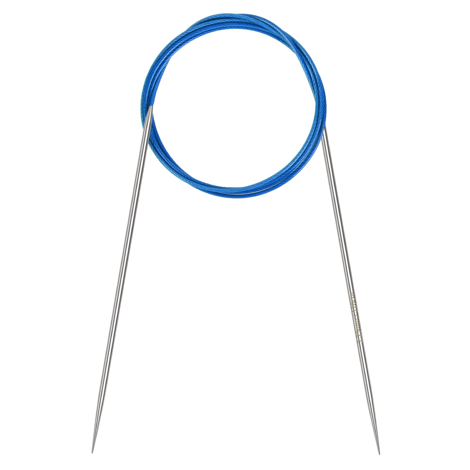 Coopay Rundstricknadeln 2,25mm, Stricknadeln Rundstricknadel 120cm aus Edelstahl mit Flexiblem Kabel, feste Metall-Rundstricknadel für Dicke & Feine Wolle Stricken Socken, Pullover, Handschuhe, Schal