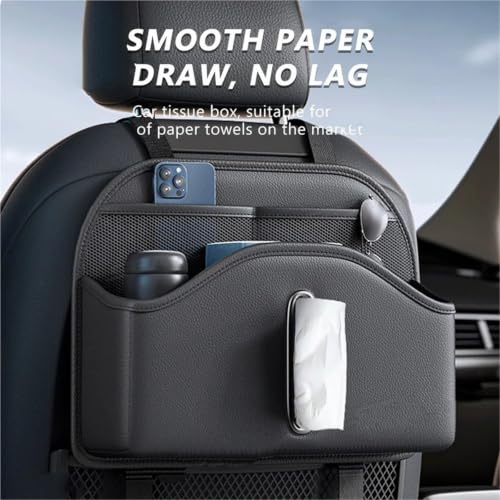 Basurero para coche de diseño ergonómico y almacenamiento textil Premium 6