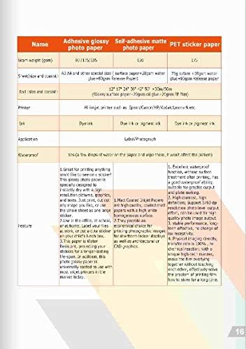 Miniatura 3 de WTD - Papel pintado autoadhesivo 100 hojas tamaño A4 406oz 83 x 117 2 unidades 50 hojas