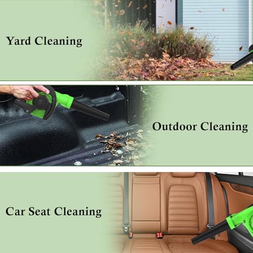 Image of Pivalo 700W Electric Leaf Blower Garden Dust Cleaner 16000 RPM Suction 510 GMS Airfoil Dirt Extraction 210km /h Airflow with Unbreakable Body & Glossy Finish for Snow (Green /Black, 1Pc)
