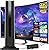 Digital Antenna for Smart TV Indoor, 2026 HD Antennas with 3M-Stick Base, 360°&Long Range Reception 4k 1080p for Local Channels, Easy Setup Antenna for TV Without Cable (Black)