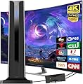 Digital Antenna for Smart TV Indoor, 2026 HD Antennas with 3M-Stick Base, 360°&Long Range Reception 4k 1080p for Local Channels, Easy Setup Antenna for TV Without Cable (Black)