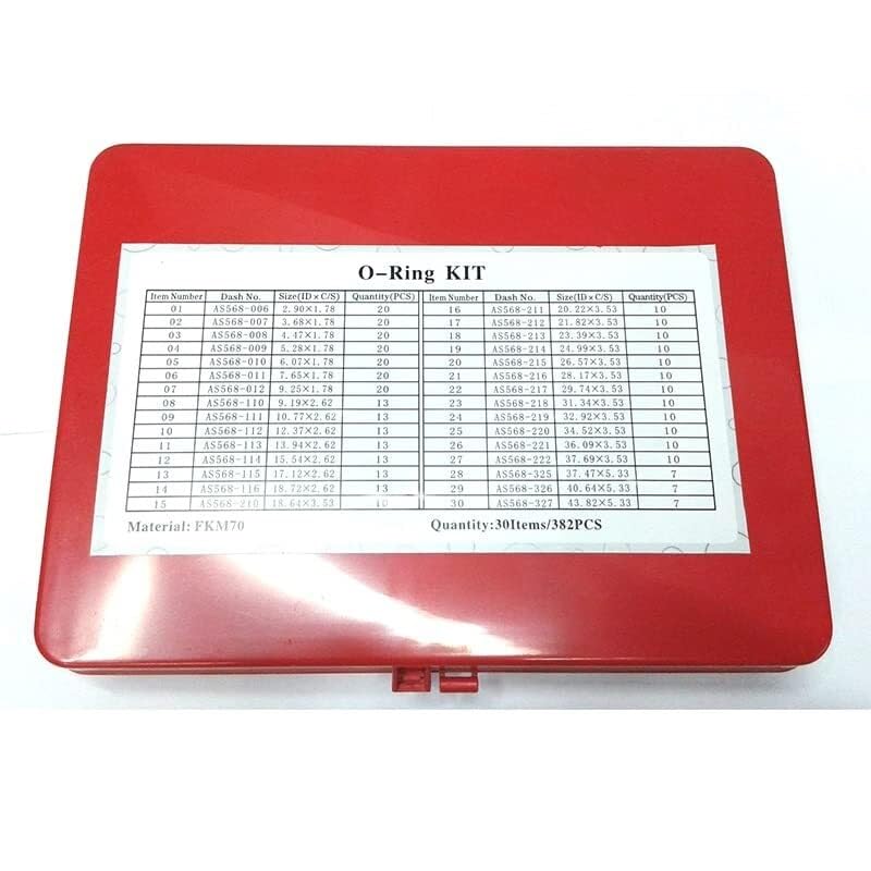 Kit d'assortiment de Joints toriques métriques 70 Marron FKM, Joints toriques automatiques FKM-red390/jaune391/rouge382/vert372 – (Taille : Jaune 391)(Green 372)