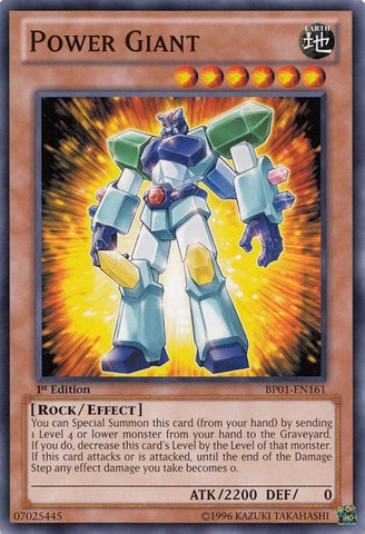 Yugioh Monster Box Battle Edition Card List Yu-Gi-Oh! - Power Giant (BP01-EN161)  - Battle Pack Battle Pack 3: Monster League