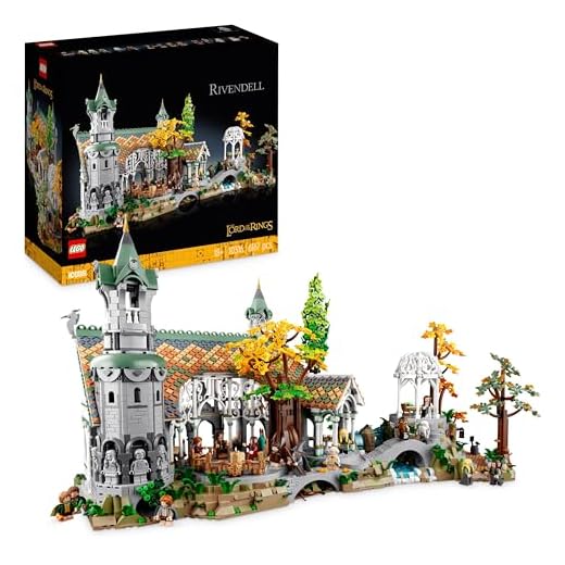LEGO Icons DER Herr DER Ringe: BRUCHTAL, Großes Set für Erwachsene mit 15 Minifiguren, darunter Frodo, Sam und Bilbo Beutlin, baue das Tal von Mittelerde, EIN großes Set exklusiv bei Amazon 10316