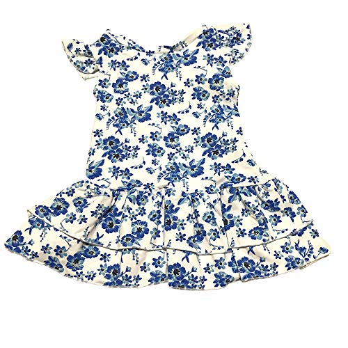 Vestido Bebê Menina Floral com Calcinha e Tiara Manga Curta (M)