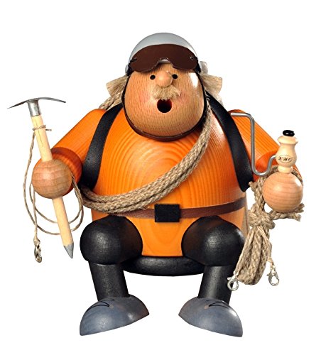 Rudolphs Schatzkiste KWO Sitting Mountain Climber Mountaineer German Wood Christmas Incense Smoker