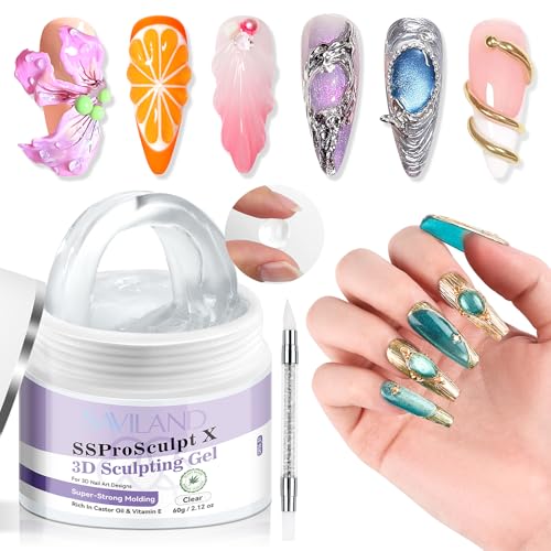 SAVILAND Sculpting Gel for Nail Art: 60 g Super Strong Solid Gel ...