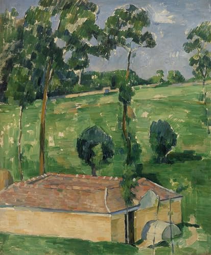 La Casa de la Primavera de Cézanne pintura mural para dar vida a tu salón de 60x90cm