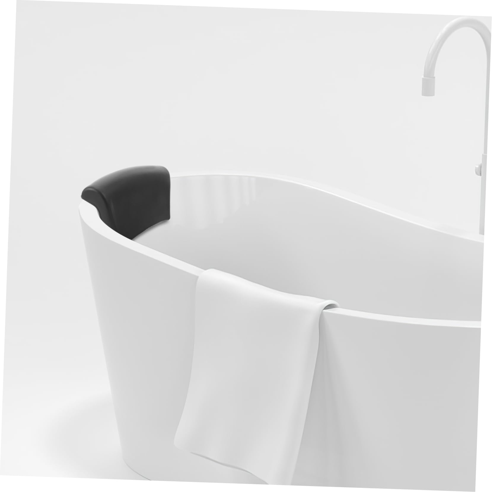 FRCOLOR 5 Piezas Almohada de bañera Alfombrilla bañera tapete banheira Espuma Calentador Almohada de baño con Soporte para el Cuello Almohada de baño para Soporte de Cabeza y Cuello Black