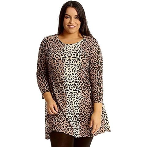 Plus Size Leopard Print Tunic Top Cover