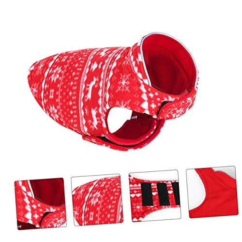 Disfraz Navideño de Polar para Perro Rojo 25x30 cm miniatura 4