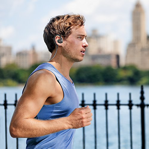 Altec Lansing Mzx499 Waterproof Sweatproof Flexible Adjustable Ear Tip Behind The Ear Earbuds With 6 Hours Of Battery Life And Microphone For Handsfree Calling And Easy Song Navigation #TOP1