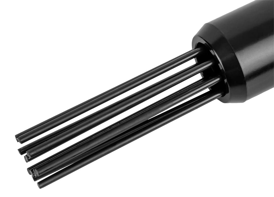 NEO TOOLS Martillo de aguja para óxido y soldadura, 12 x 3 mm, presión de trabajo 6,3 bar, consumo medio de aire 125 l/min, 4000 trazos/min, conexión, 1/4", peso 1,30 kg, CE