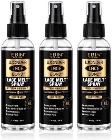 EBIN NEW YORK Wonder Lace Bond Melt Spray, 3.39 Fl Oz (3-Pack)