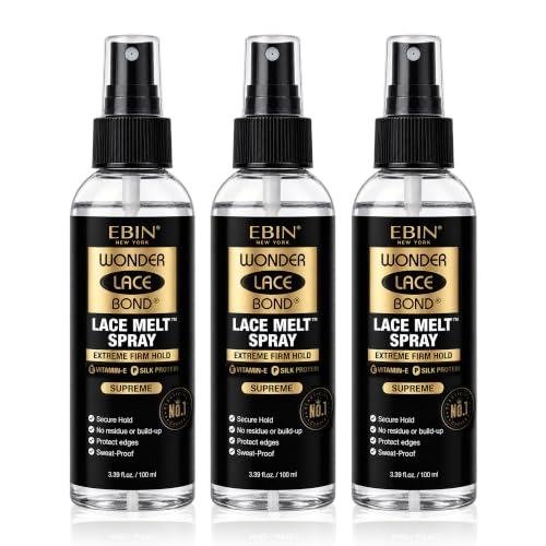 EBIN NEW YORK Wonder Lace Bond Melt Spray, 3.39 Fl Oz (3-Pack)