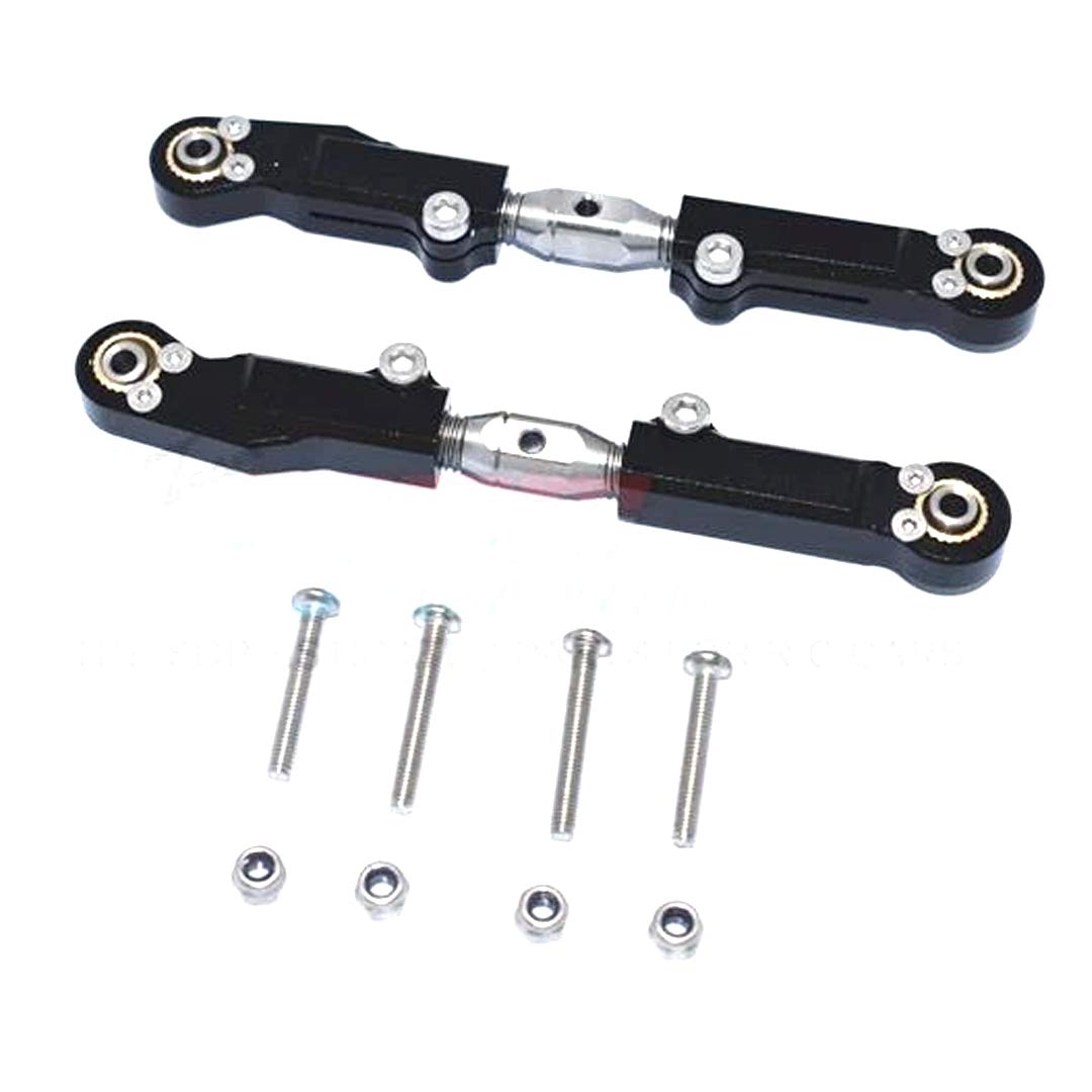 GPM Arrma 1/7 Limitless/Infraction Aluminum+Stainless Steel Rear Upper ARM TIE Rod -10PC Set (Black)