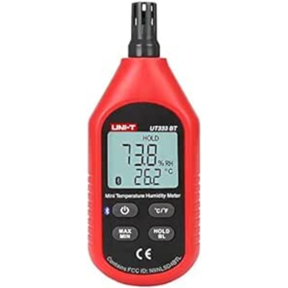 UNI-T UT333BT Bluetooth Temperature & Humidity Meter | Digital Thermometer Hygrometer | -10°C to 60°C | 0-100% RH | Data Logging via iENV App | LCD Backlight | MAX/MIN | HVAC, Warehouse, Laboratory-image-43