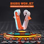 Mobile Gaming Trigger, BIGBIG WON Mobile Game Controllers Plug and Play for iOS and Android Phone 4.7-6.5 inches Game Trigger for PUBG/Fortnite/COD White (M1-1Piece)