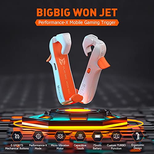 Bigbig Won Mobile Gaming Triggers, Mobile Game Controllers Plug And Play For Ios And Android Phone 4.7-6.5 Inches Game Trigger For Pubg/Fortnite/Cod White (M1-1 Piece) #TOP1