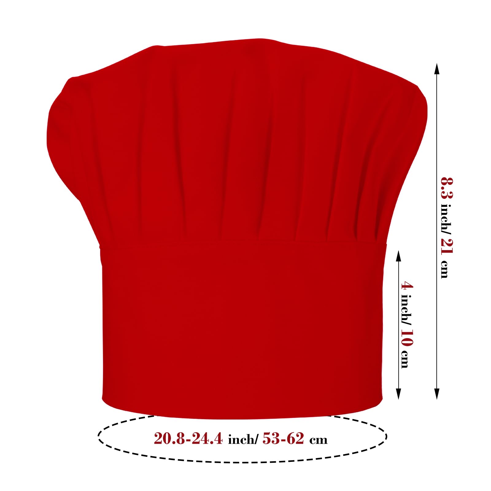 Set grembiule da chef e cappello, 2 tasche regolabili, in cotone, grembiule da cucina, costume da panettiere per uomo e donna