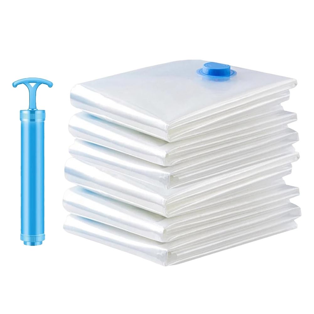 Hndhbfgrt Vacuum Storage Bags Space Saver Bags Compression Sealer Clothes Travel Packing Organizer for Comforters and Blankets for Luggage 60x 80cm