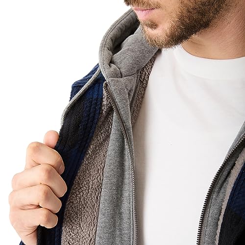 Image of Smith's Workwear Men's Big Men's Sherpa-lined Microfleece Shirt Jacket
