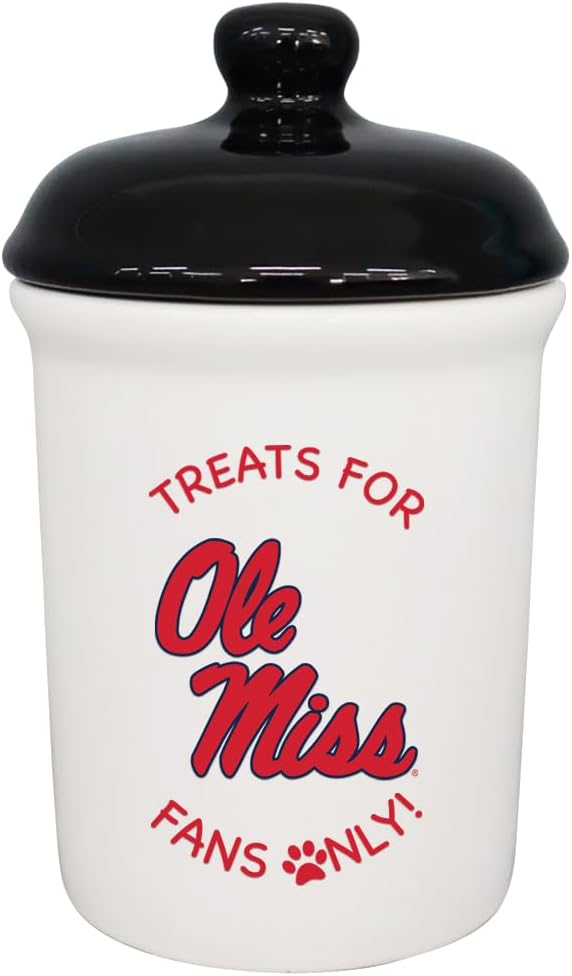 The Memory Company | Licensed NCAA Treats for Team Fans Only Ceramic Pet Treat Canister