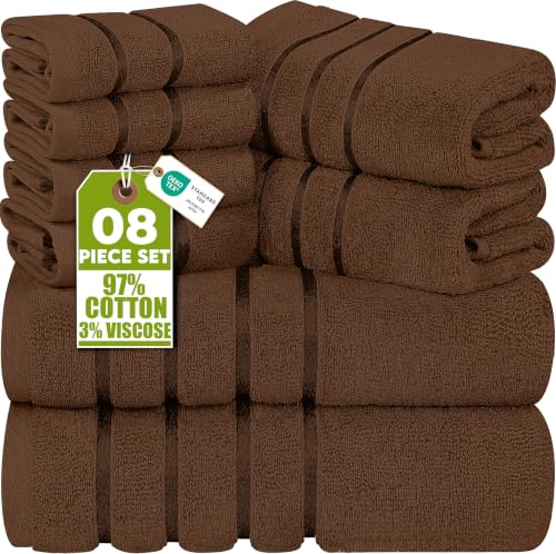 Utopia Towels 8er-Pack Handtuch-Set, Braun – Ansicht 1