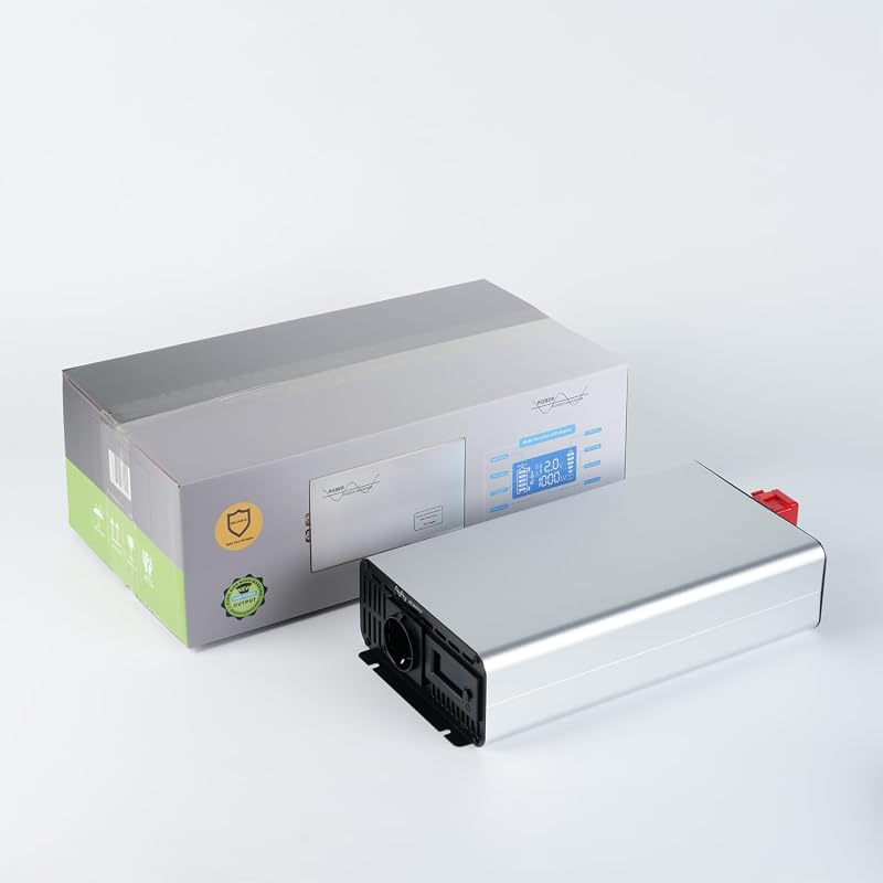 RGBer Tiszta Szinusz Inverter 12V-230V 2000W - Feszültségátalakító Érzékeny Eszközökhöz, Kempingezéshez