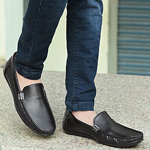 Image of Centrino Casual Loafers for Man | Shoes for Men Stylish | Lightweight Slip-On with Cushioned Insole | Comfortable Moccasin Shoes | Hand-Stitched Mens Loafer Shoes for Travel Office & Weekend Outings (9911)