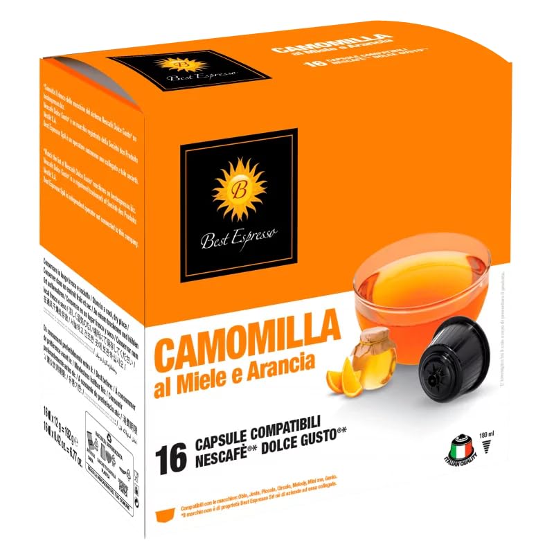 BEST ESPRESSO x192 Thé Camomille Miel Orange Capsules Compatibles avec Dolce Gusto®