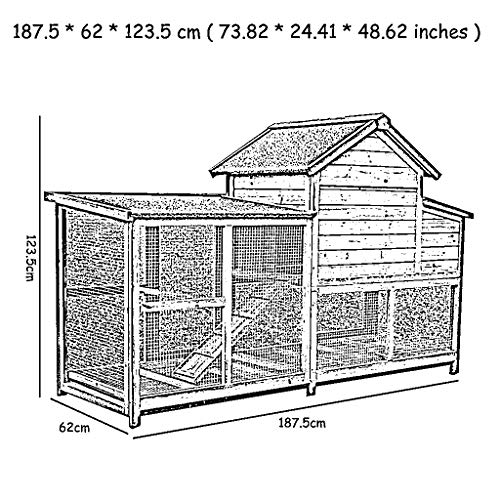 YCDJCS Chicken Coop Außen Huhn Cage Domestic große und schwere Pigeon Käfig aus Holz Breeding Box Pet Supplies Käfige… – Bild 8