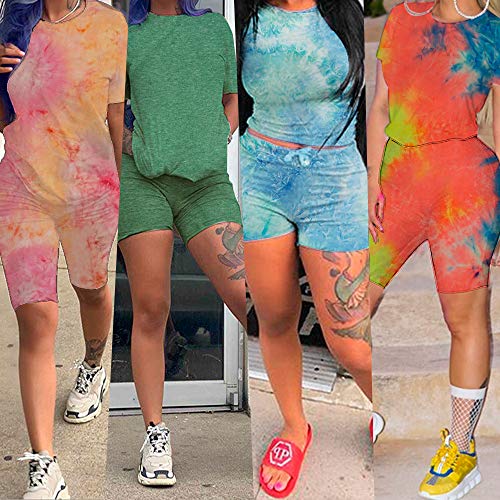 KINIKO Women's 2 Piece Casual Fashion Sports Solid Color Suit short Sleeve top and Pants Set Sweatshirt4