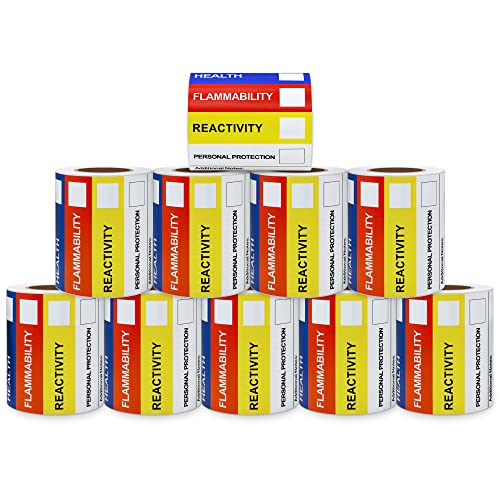 Autocollants de sécurité SDS MSDS lot de 100 étiquettes 10x15cm de marquage chimique HMIS
