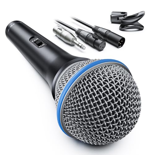 MRSDY Vocal Dynamic Microphone, Metal Handheld Wired Microphone for Singing, Mic Suitable for...