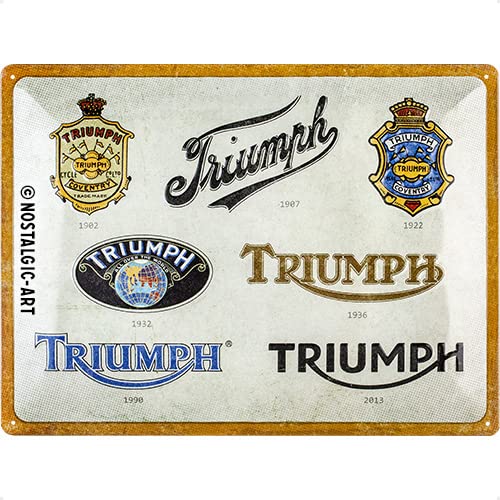 Tirelire Métal Vintage Triumph - Cadeau Moto Rétro - 600ml - Nostalgic-Art