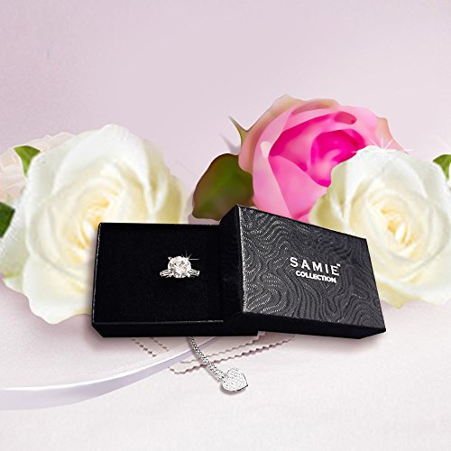 Samie Collection Rhodium Plated 4.43ctw Enchant Vintage 3-Raw Wedding Ring4