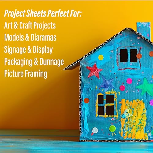 Image of Flipside Products 20 inch x 30 inch White Corrugated Project Sheet, Sign Making, Artwork, Crafts, Mount Photos, Pack of 10