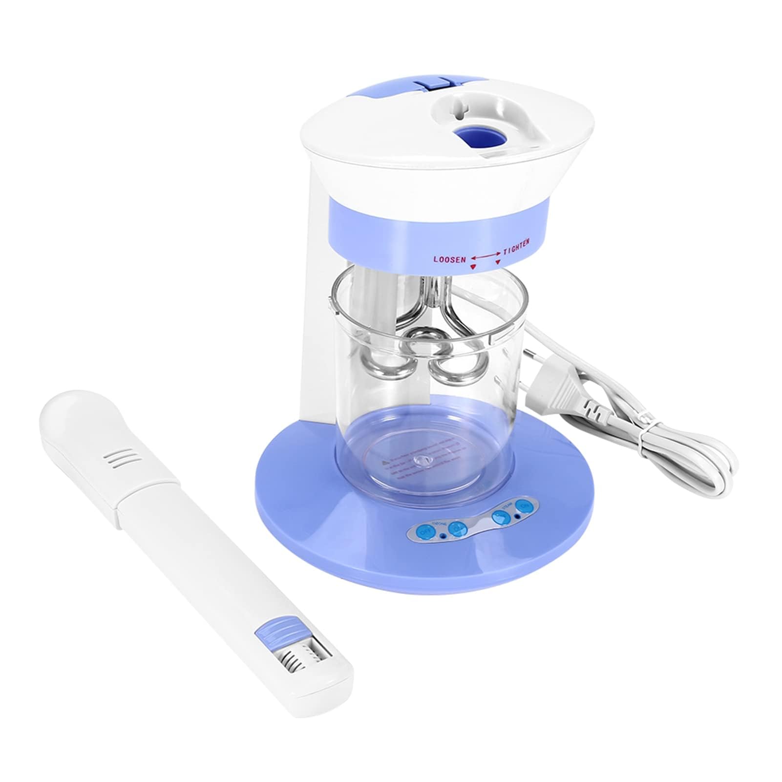 Vaporizador Facial de Ozono 2 en 1, Vaporizador Facial de Spa con Sparyer de Iones para una Limpieza Profunda y Sauna Facial para el Cuidado de la Piel para el Hogar o en el Salón (Enchufe UE 220V)