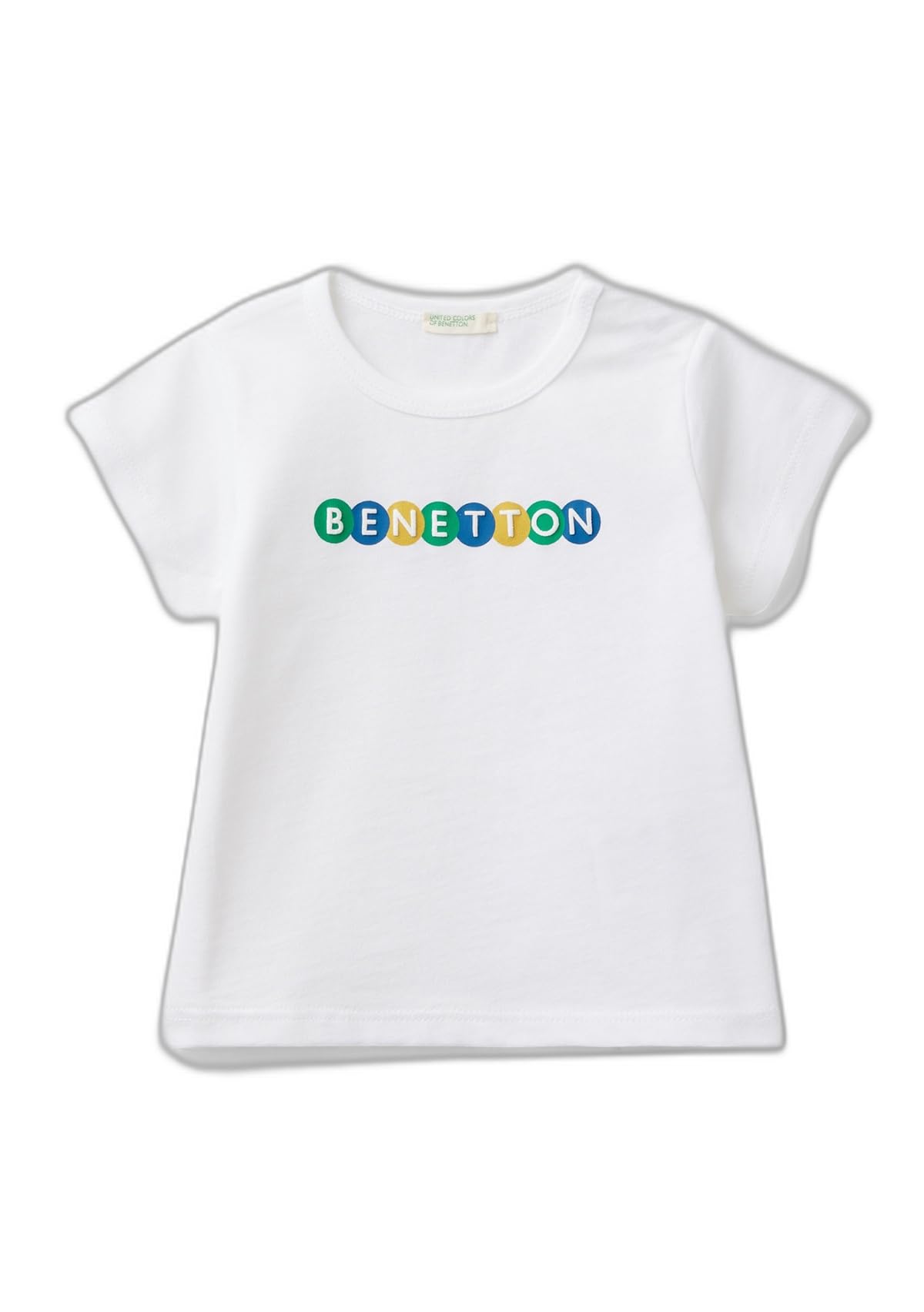 Önü Logo Baskılı Omzu Çıtçıtlı Bisiklet Yaka Tişört T-Shirt Bebek
