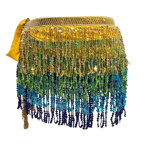 Tenue de Noël et festival rave avec jupe à franges à sequins légers
