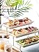 LYEOBOH 3 Tier Serving Stand and Platters Set Large Tiered Serving Platters with Collapsible Sturdier Rack 14 Inches Tiered Serving Tray for Appetizer Fruit, Dessert and Cupcake, White