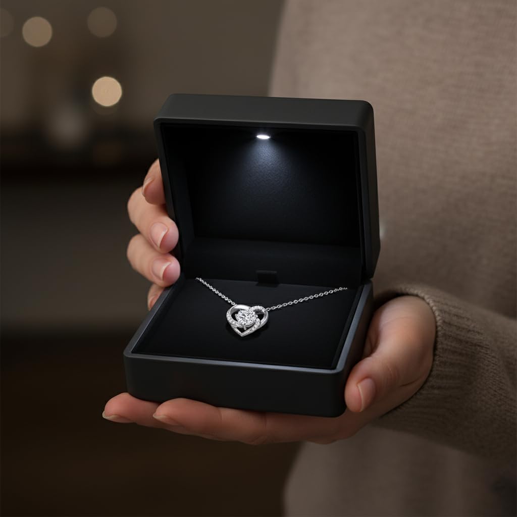 An meinen Schatz Halskette mit Karte Herz Kette mit Spruch für Damen Frau Partnerin Freundin Verlobte zum Jahrestag Geburtstag Weihnachten