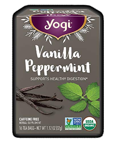 Yogi Limited Release Seasonal Vanilla Peppermint Tea - Caffeine Free Herbal Tea (16 Tea Bags - Net Wt 1.12 Oz)