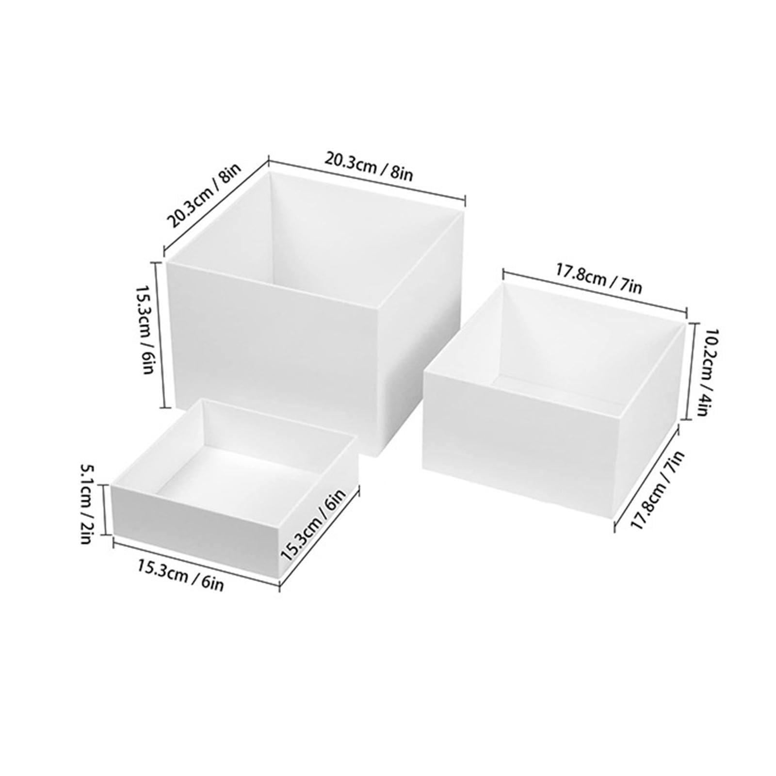 Trio di Versatili Espositori per Cibo E Decorazioni, Bianco