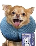 Loflaze Inflatable Dog Cone Collar - Dog Neck Donut Cone Collar Alternative After Surgery - Soft Cone for Large Medium Small Dogs Cats - Alternative Recovery E Collar (Blue, S)