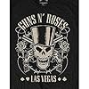 Guns & Roses Men's Guns N' Roses Top Hat, Skull & Pistols Las Vegas T-Shirt, Black (Black Black), Medium #2